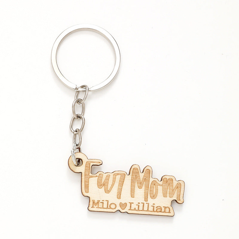 Wholesale Letter Wooden Keychains